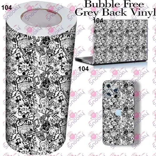 Black n White Graffiti Printed Wrapping Skin Roll