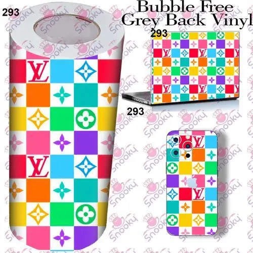 Multicolor LV Printed Wrapping Skin Roll