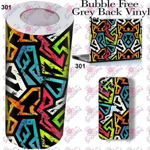 Multicolor Geomatorical Printed Wrapping Skin Roll