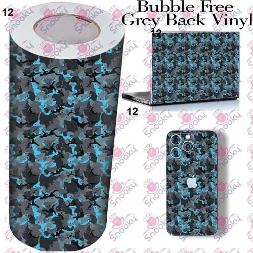 Blue Cameo Printed Wrapping Skin Roll