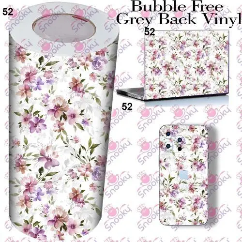 Pink Rose Printed Wrapping Skin Roll