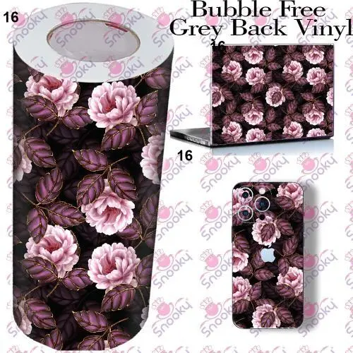 Pink Rose Floral Printed Wrapping Skin Roll