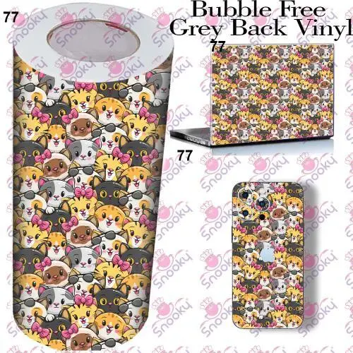 Cute Cat Printed Wrapping Skin Roll