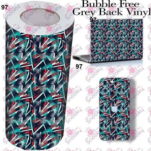 Blue Geomatrical Printed Wrapping Skin Roll