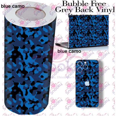 Blue Camo Printed Wrapping Skin Roll