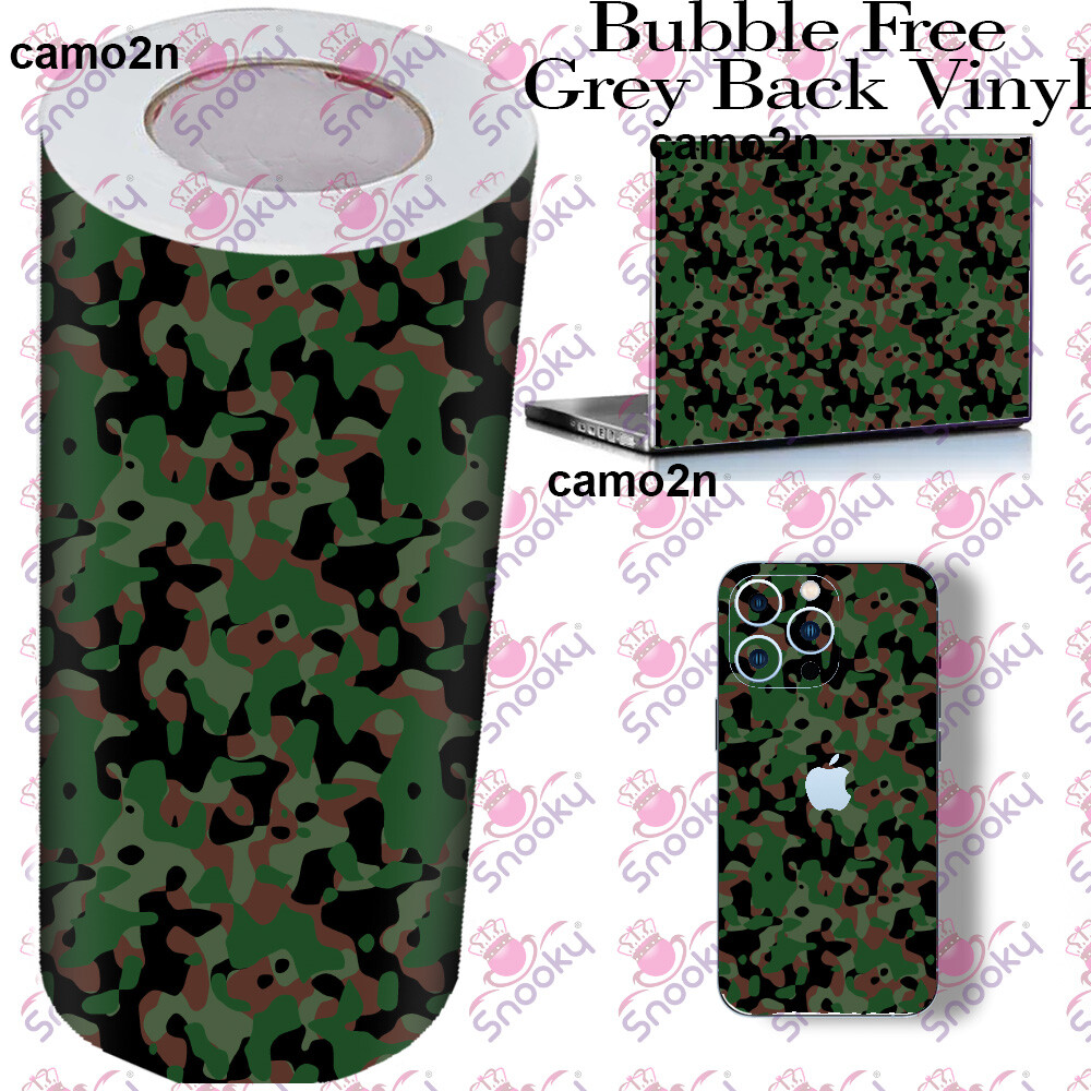 Green Camo Printed Wrapping Skin Roll