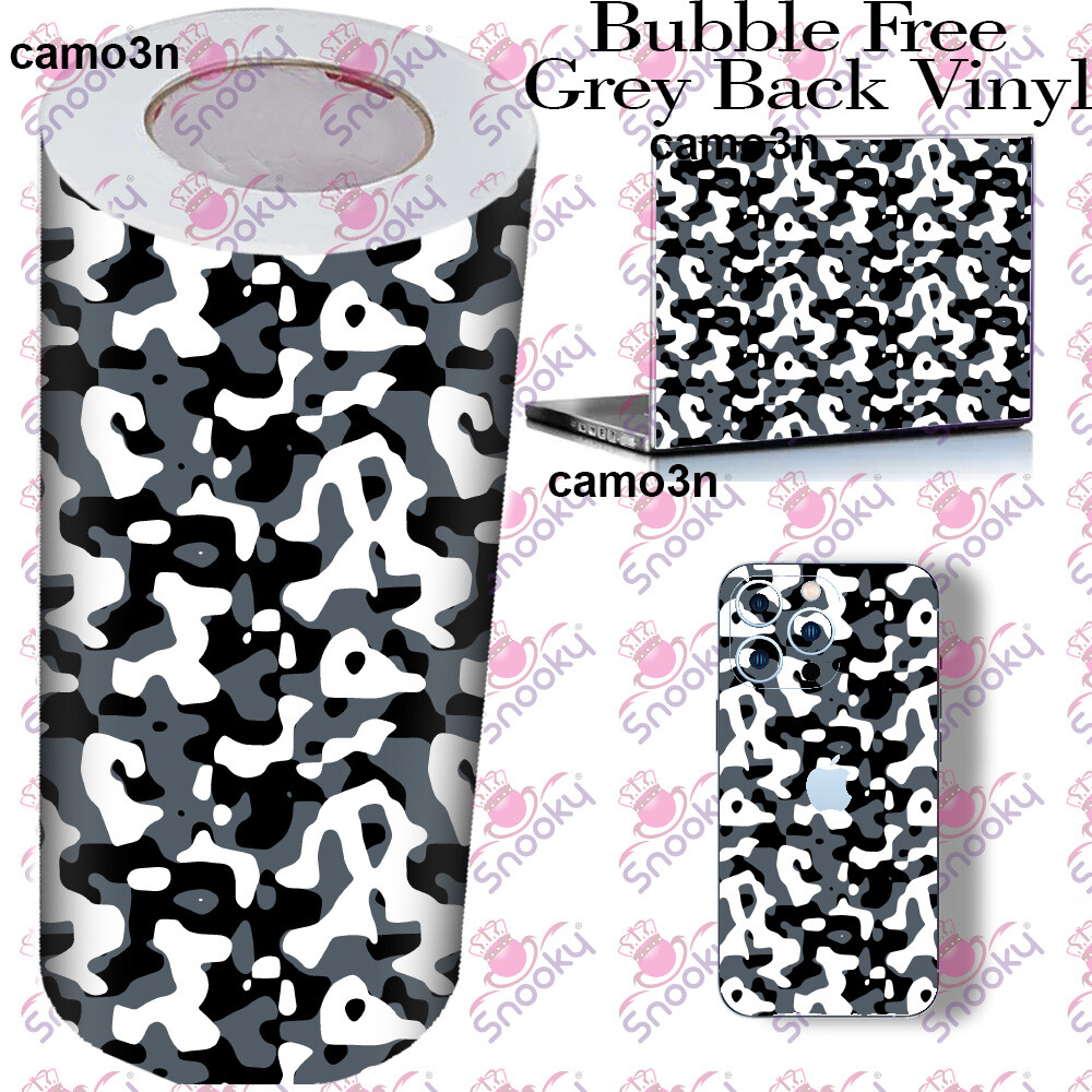 White Camo Printed Wrapping Skin Roll