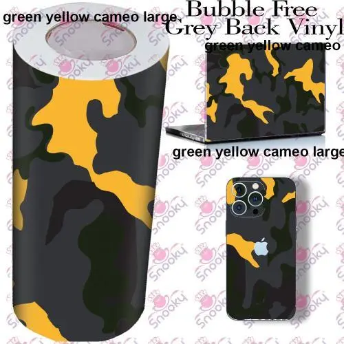 Yellow Camo Printed Wrapping Skin Roll