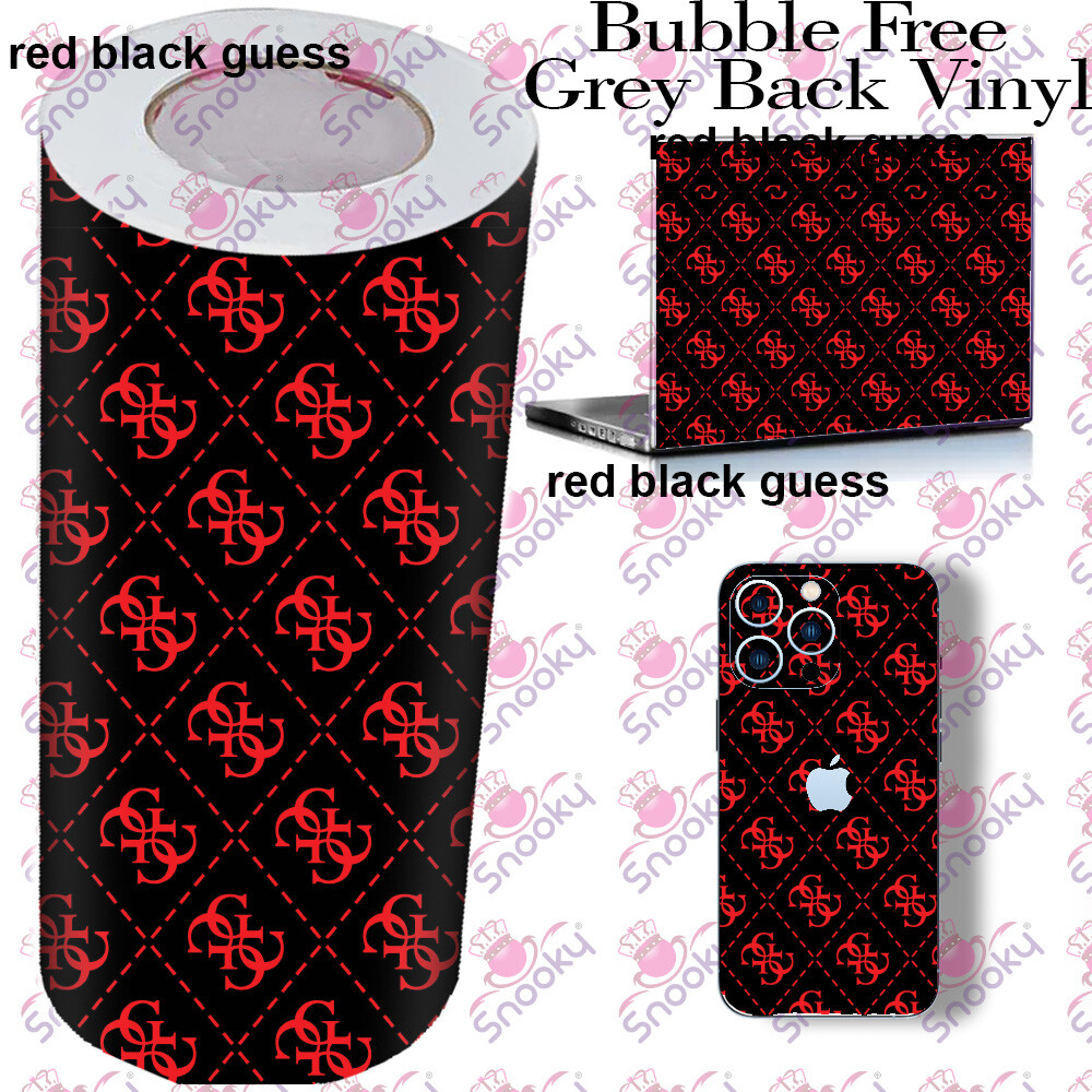 Red Black Guess Printed Wrapping Skin Roll