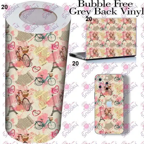 Paris  girl Printed Wrapping Skin Roll