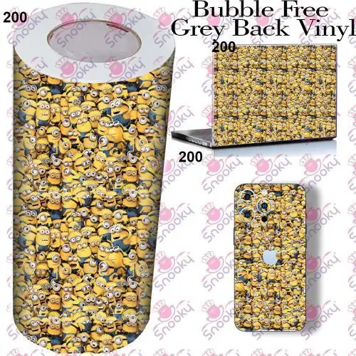 Yellow Minion Printed Wrapping Skin Roll