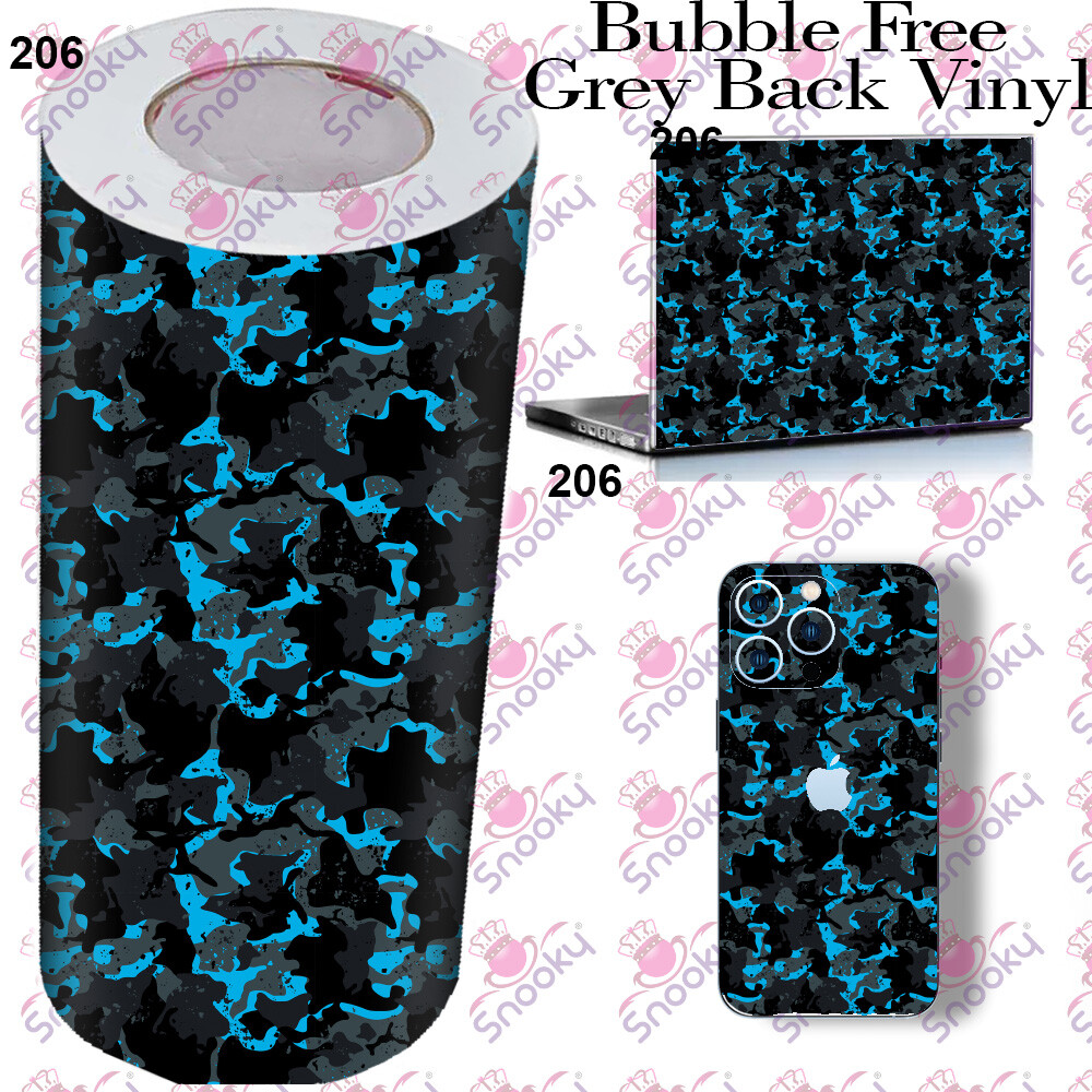 Blue Back Camo Printed Wrapping Skin Roll