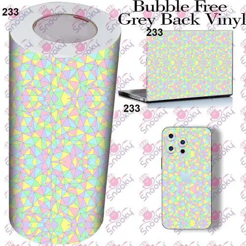 Multicolor Geomatorical Printed Wrapping Skin Roll