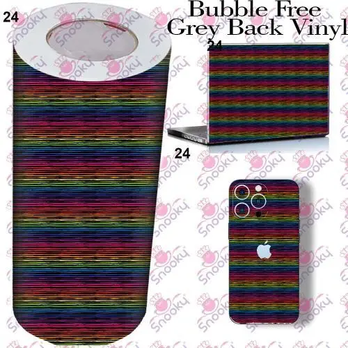 Multicolor Stripes Printed Wrapping Skin Roll