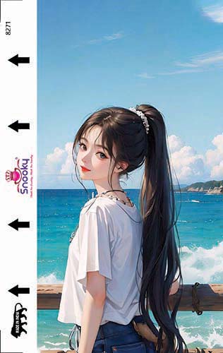 Girls embossed mobile skin