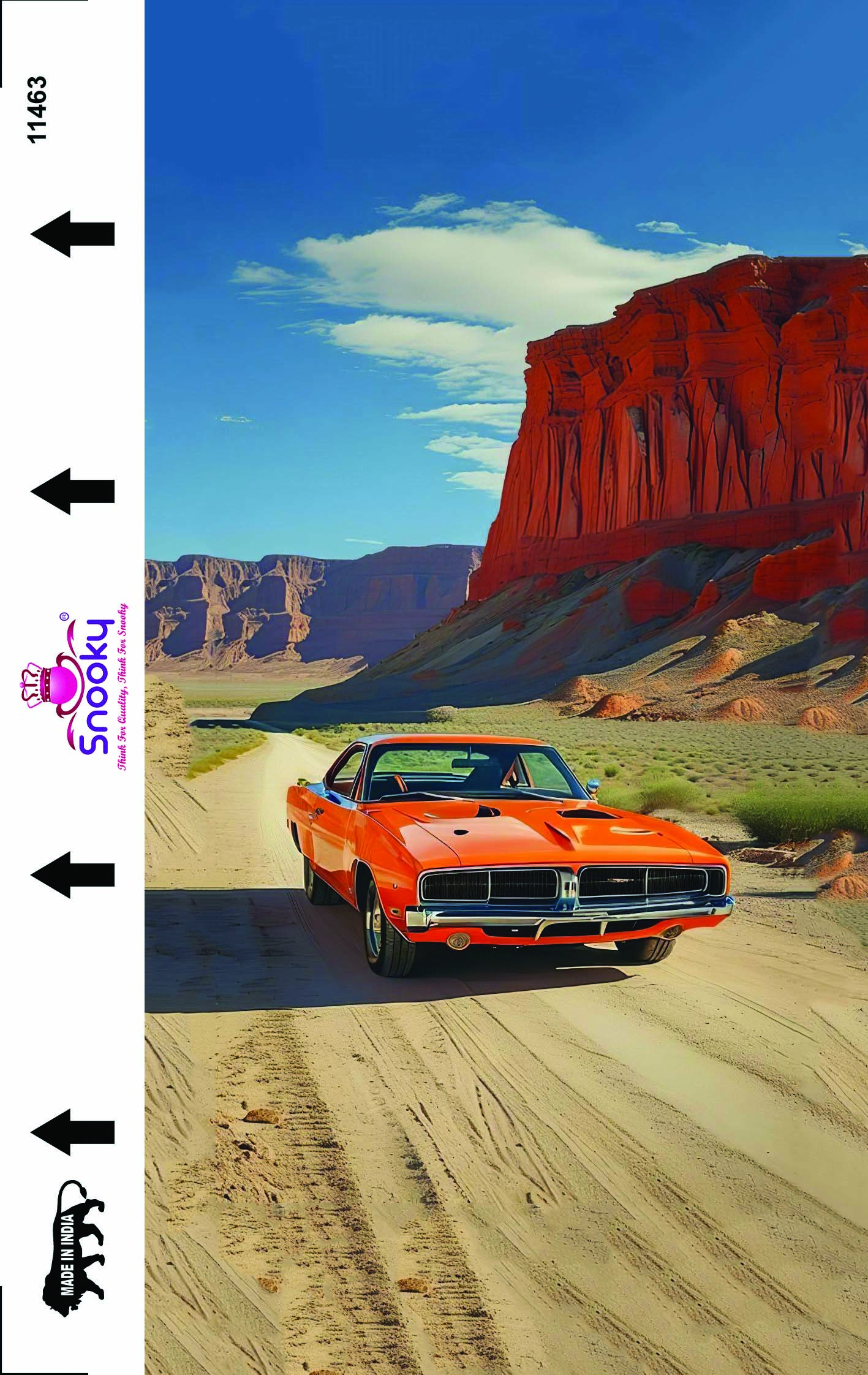 Snooky car Rainbow Embossed Mobile Skin Manufacturer