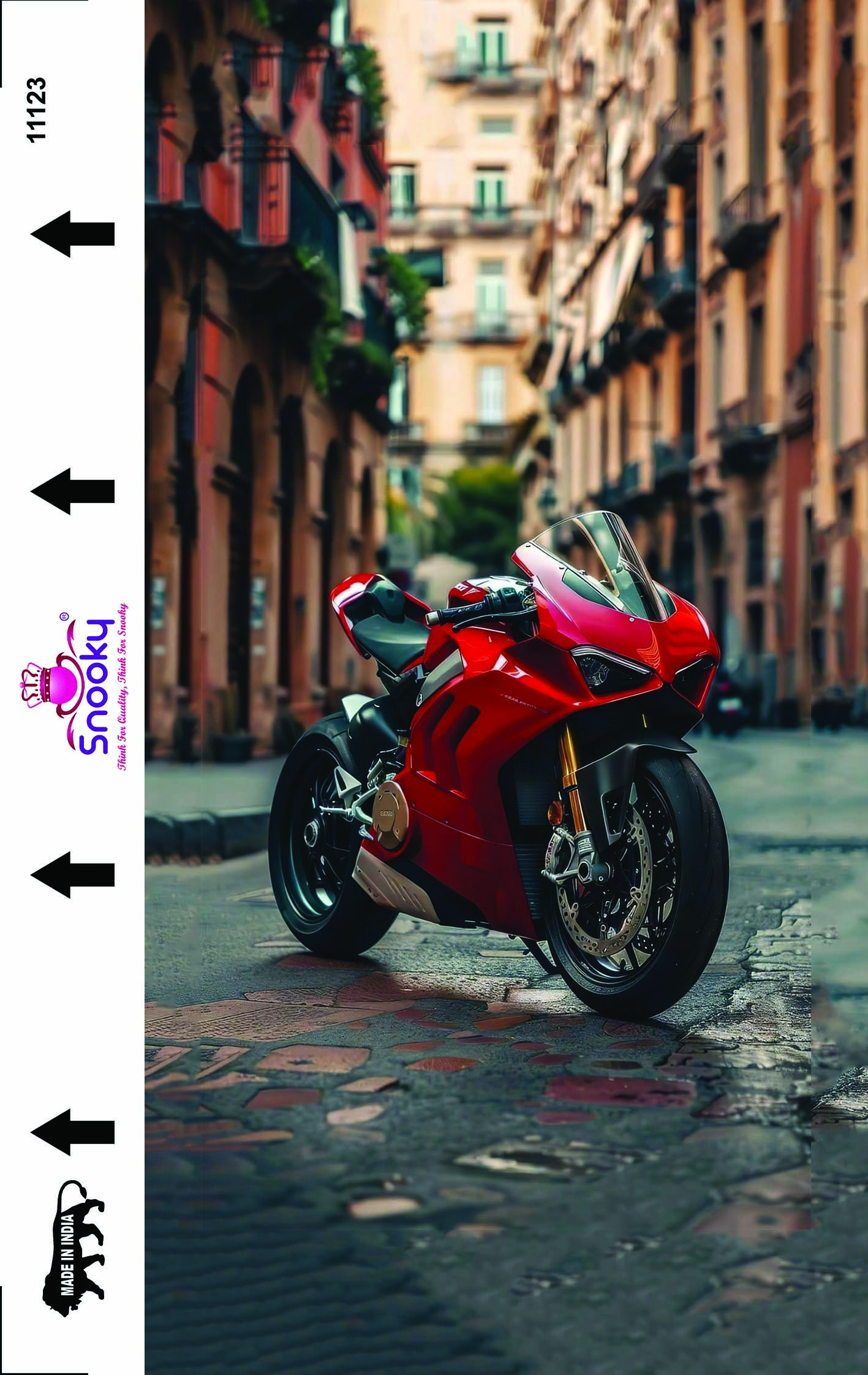 Snooky Bike Texture Embossed Mobile Skin Manufacturer