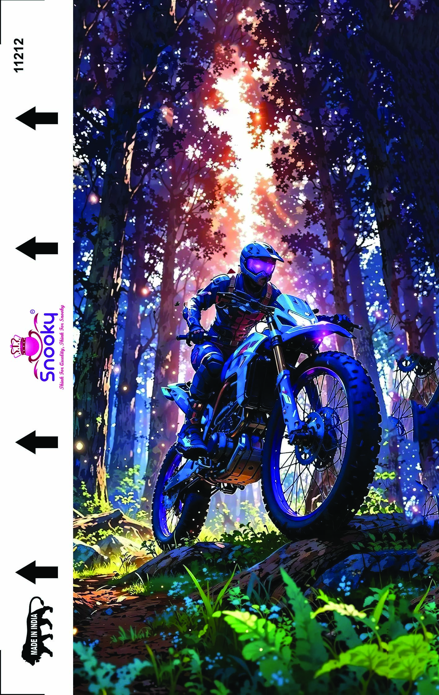 Snooky Bike Rainbow Embossed Mobile Skin Manufacturer