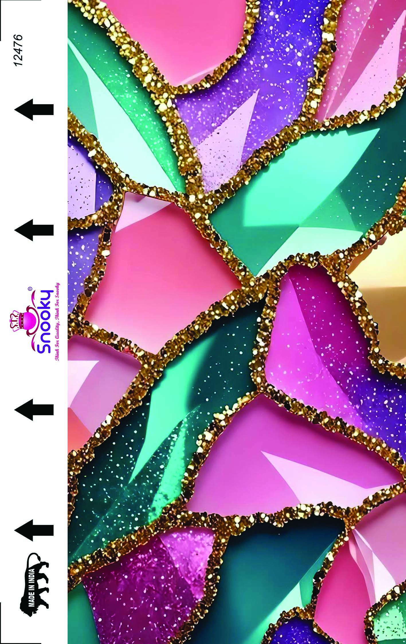 Snooky Patterns Transparent Embossed Mobile Skin Manufacturer