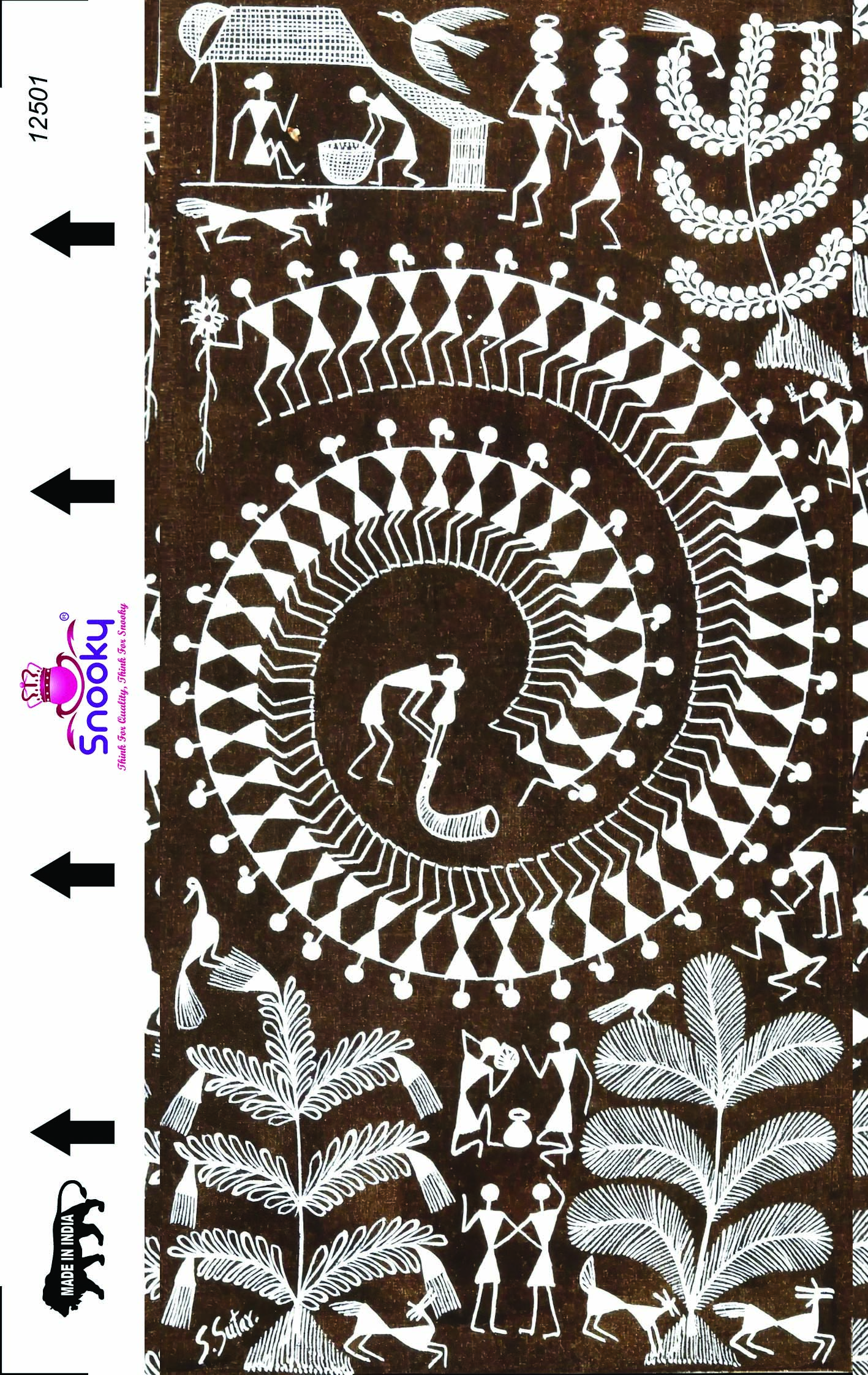 Patterns embossed mobile skin