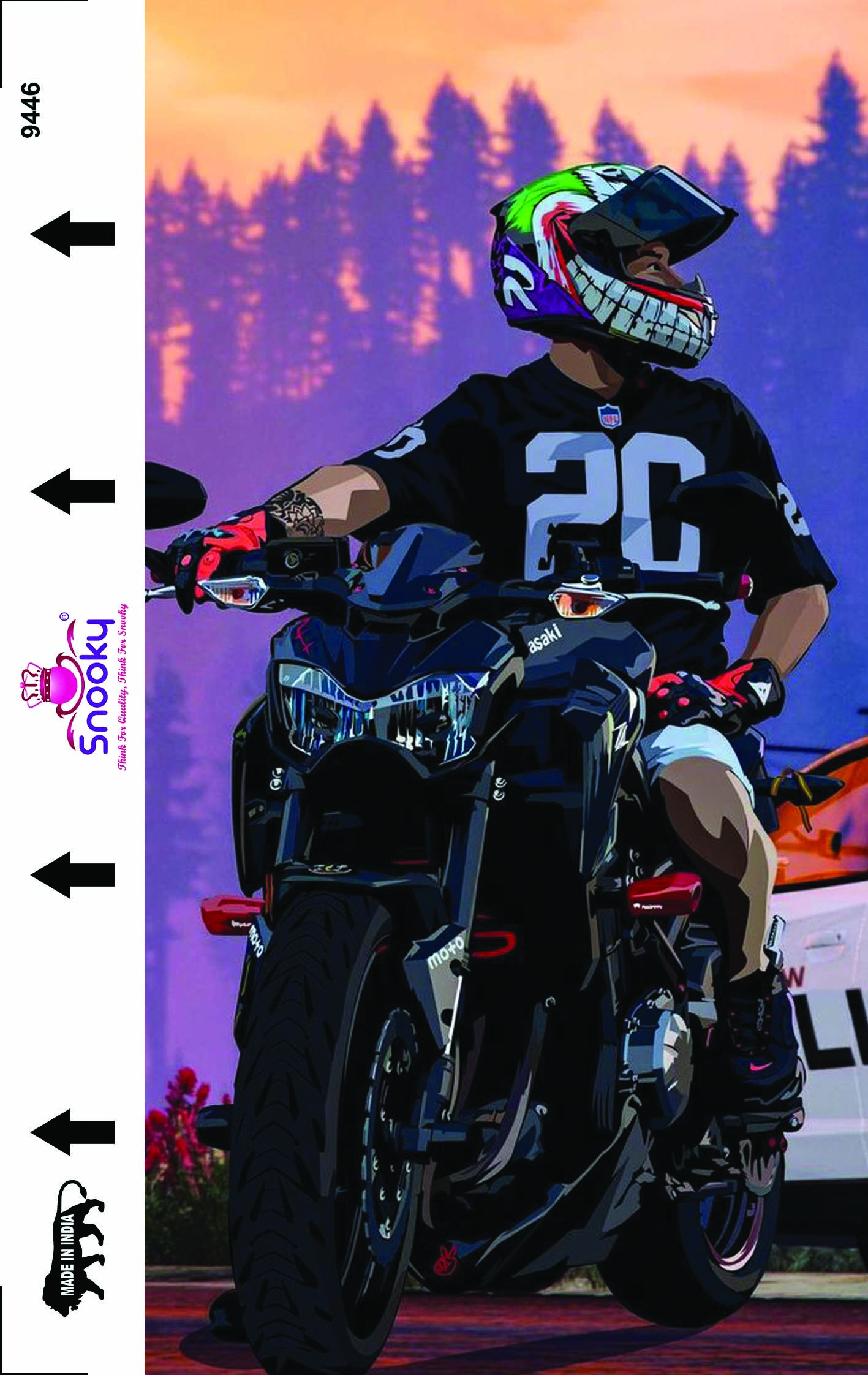 Snooky Bike Matte Laptop Skin Manufacturer