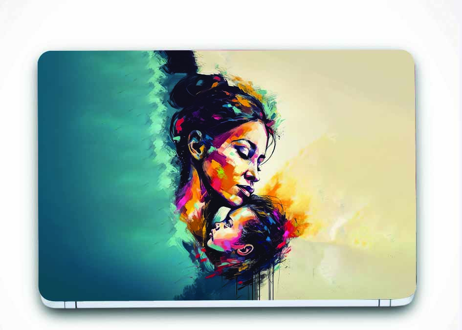 Snooky Mom & Dad 3D Embossed Laptop Skin